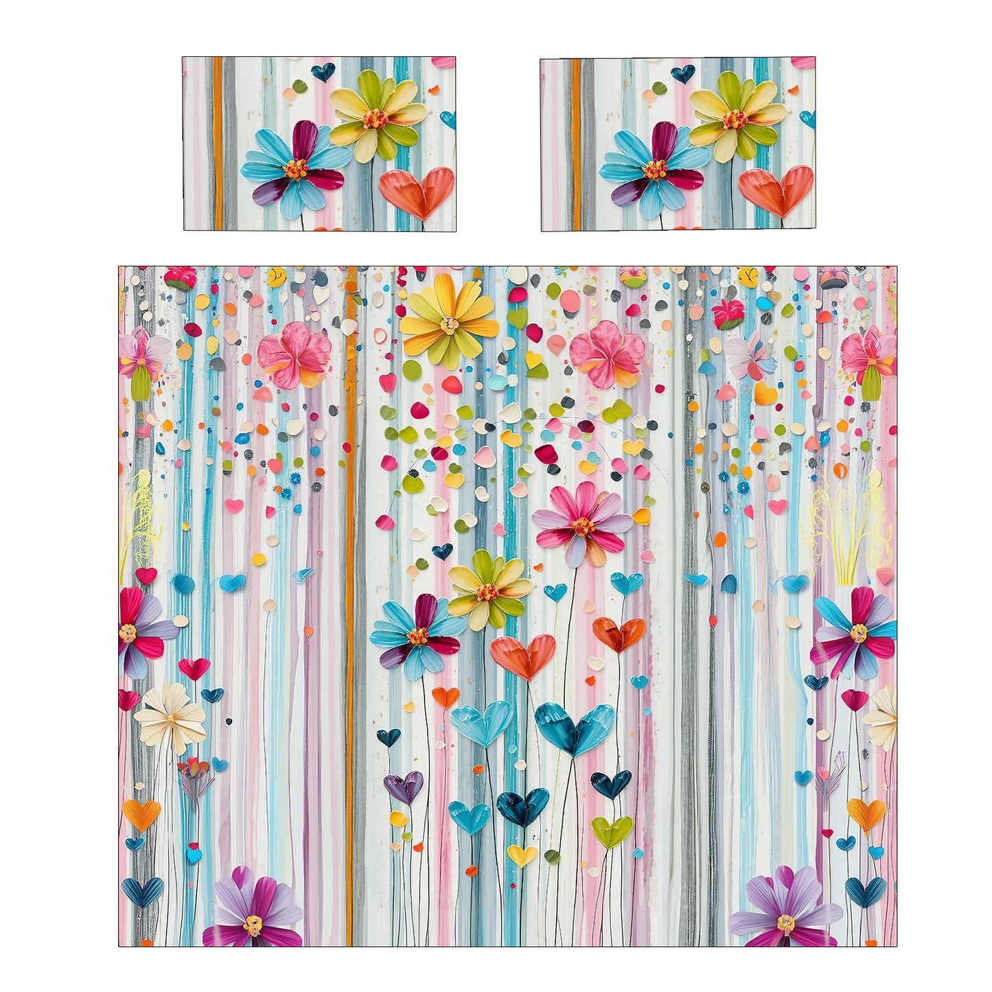 Subtle Field Flowers Duvet Cover Set