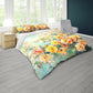 Subtle Orange Floral Duvet Cover Set