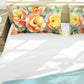 Subtle Orange Floral Duvet Cover Set