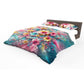 Subtle Pastel Daisies Duvet Cover Set