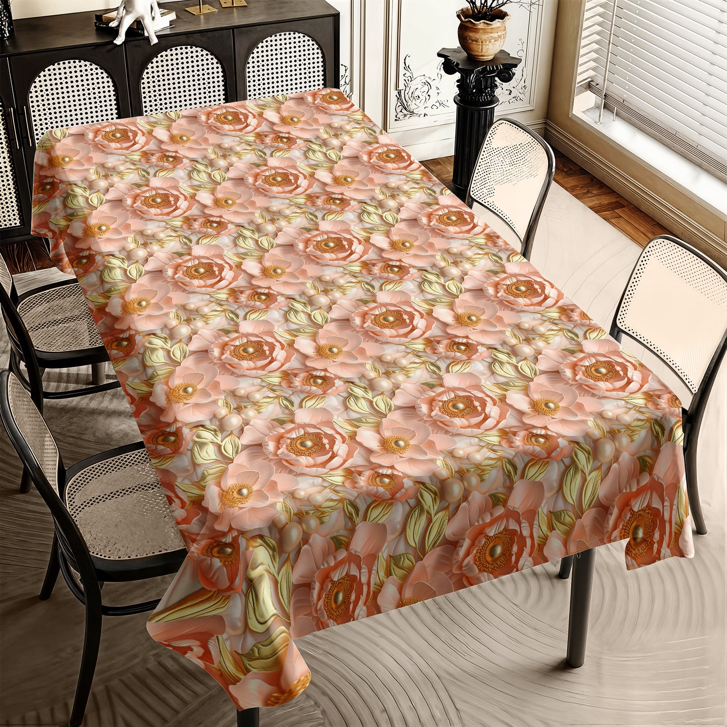Subtle Peach Rectangle Tablecloth