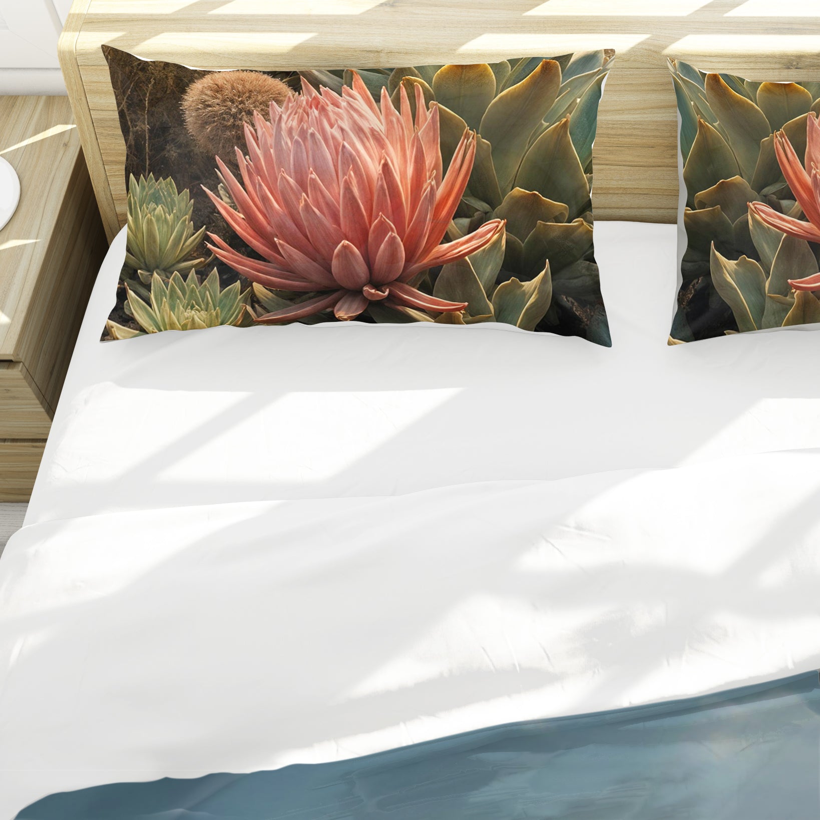 succulent duvet cover Succulent Metamorphosis Duvet Cover Set – Print with Passion Decor