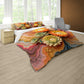Succulent Orange Protea Vibe Duvet Cover Set