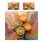 Succulent Orange Protea Vibe Duvet Cover Set