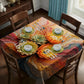 Succulent Orange Protea Vibe Square Tablecloth