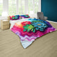 Succulent Protea Whirl Duvet Cover Set