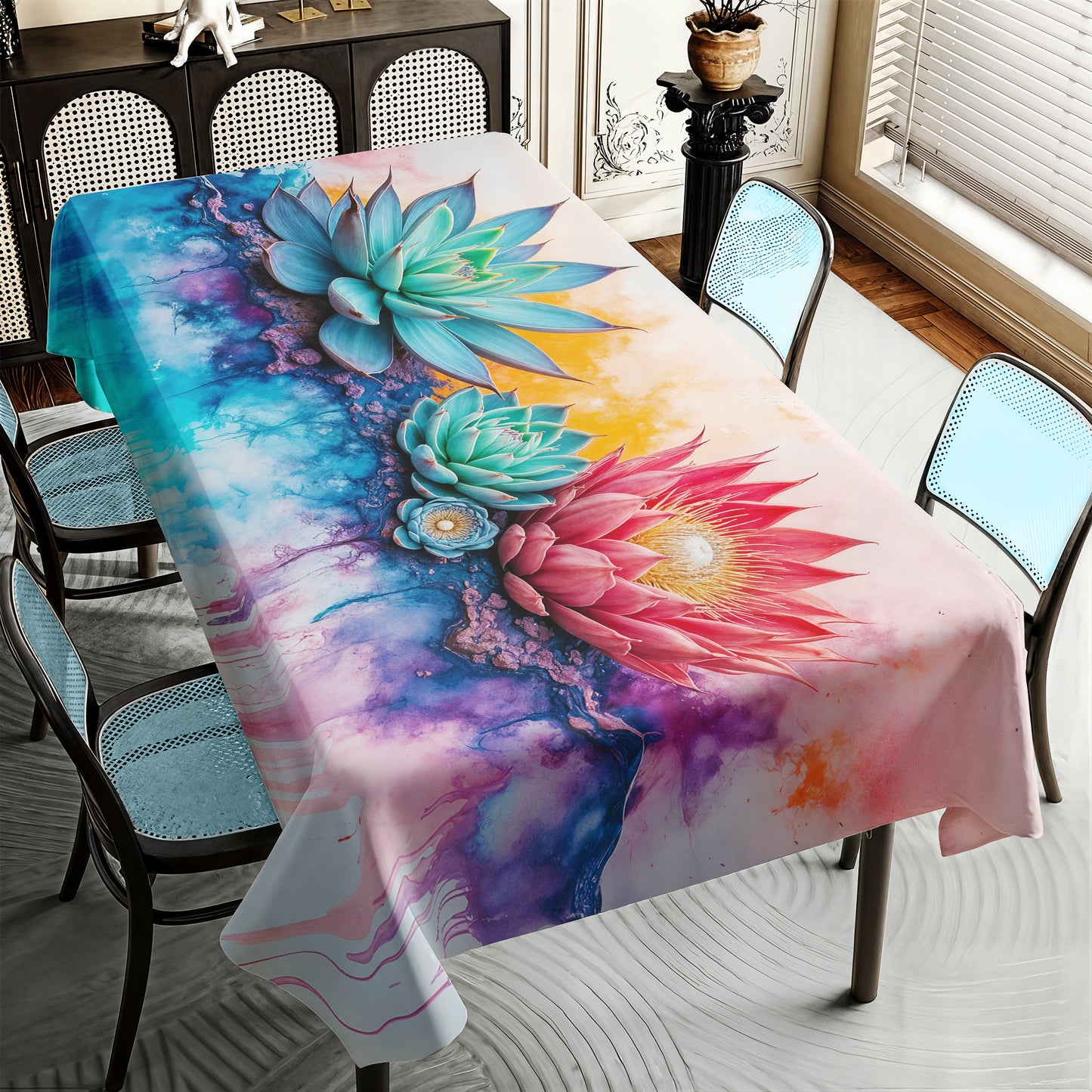 Succulent & Protea Radiance Rectangle Tablecloth