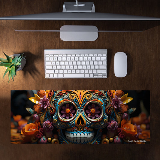 Sugarskull by Wikus Schalkwyk Large Desk Pad