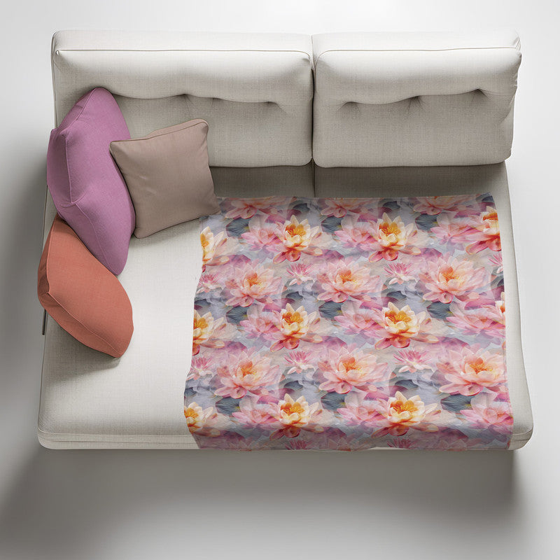 Summer Lilies Light Weight Fleece Blanket