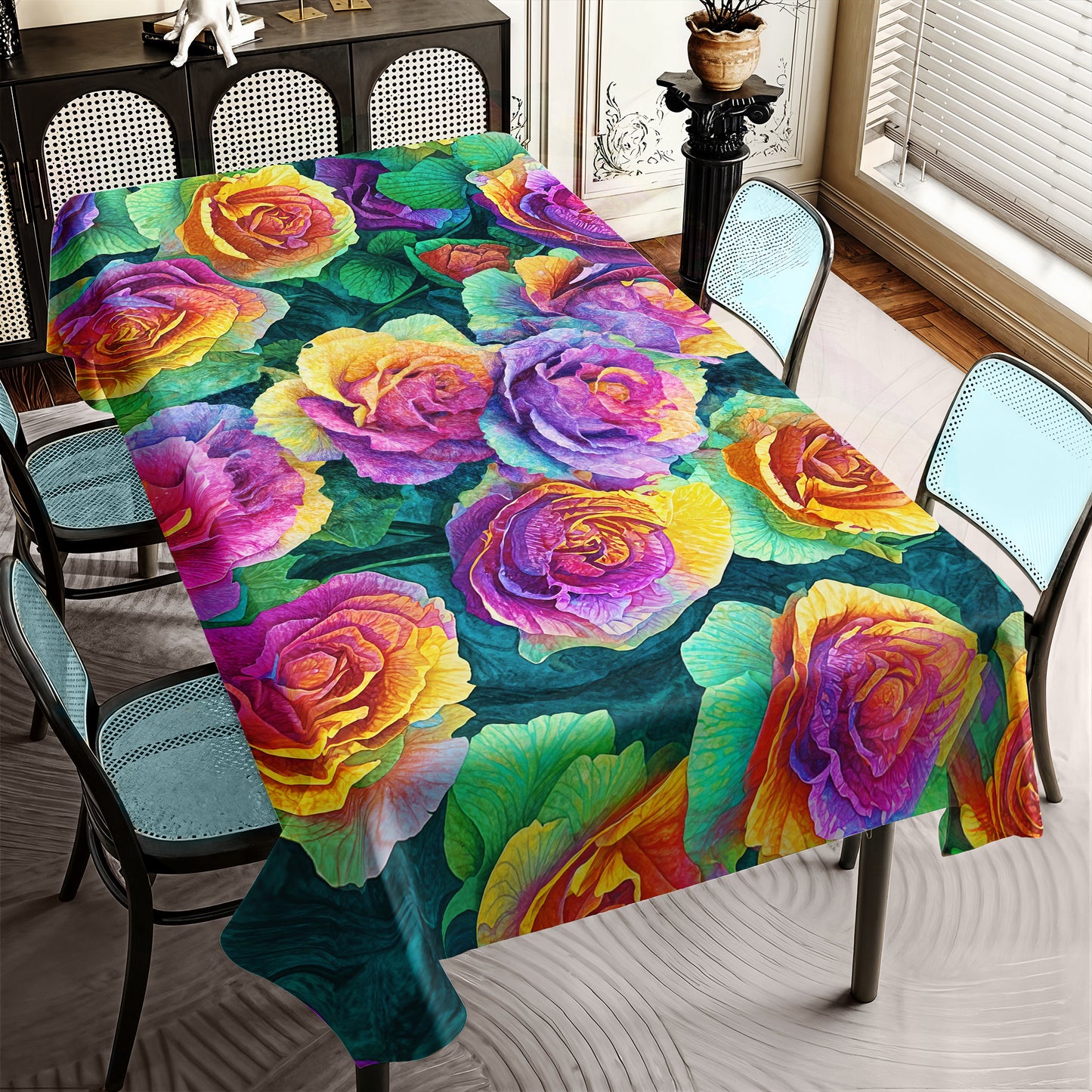 Summer Flowers Rectangle Tablecloth