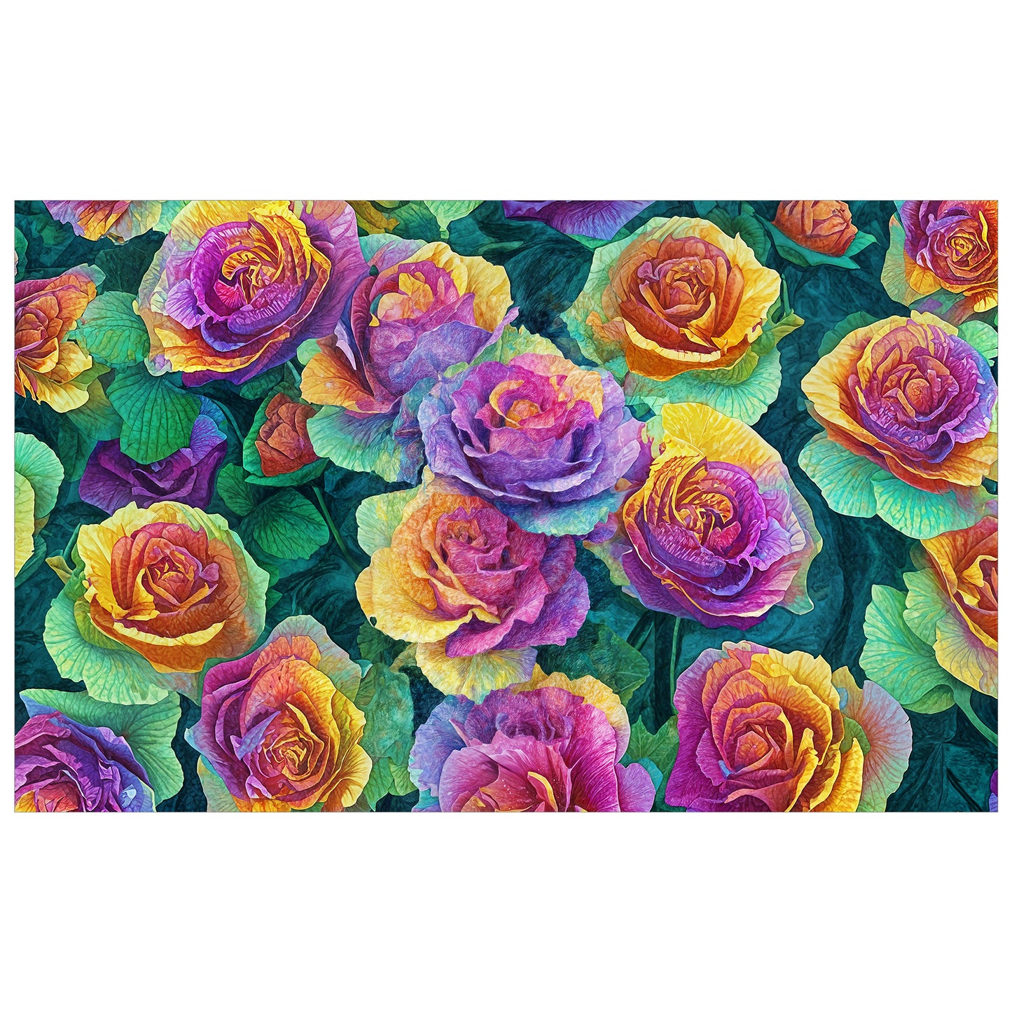 Summer Flowers Rectangle Tablecloth