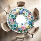 Summer Wreath  Round Tablecloth
