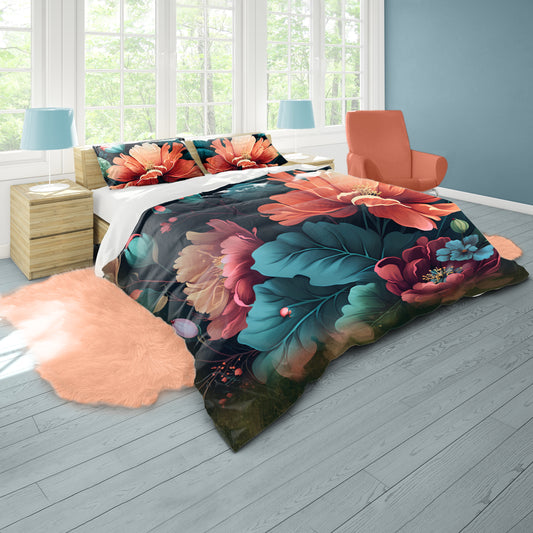 Summer Flowers Duvet Cover Set