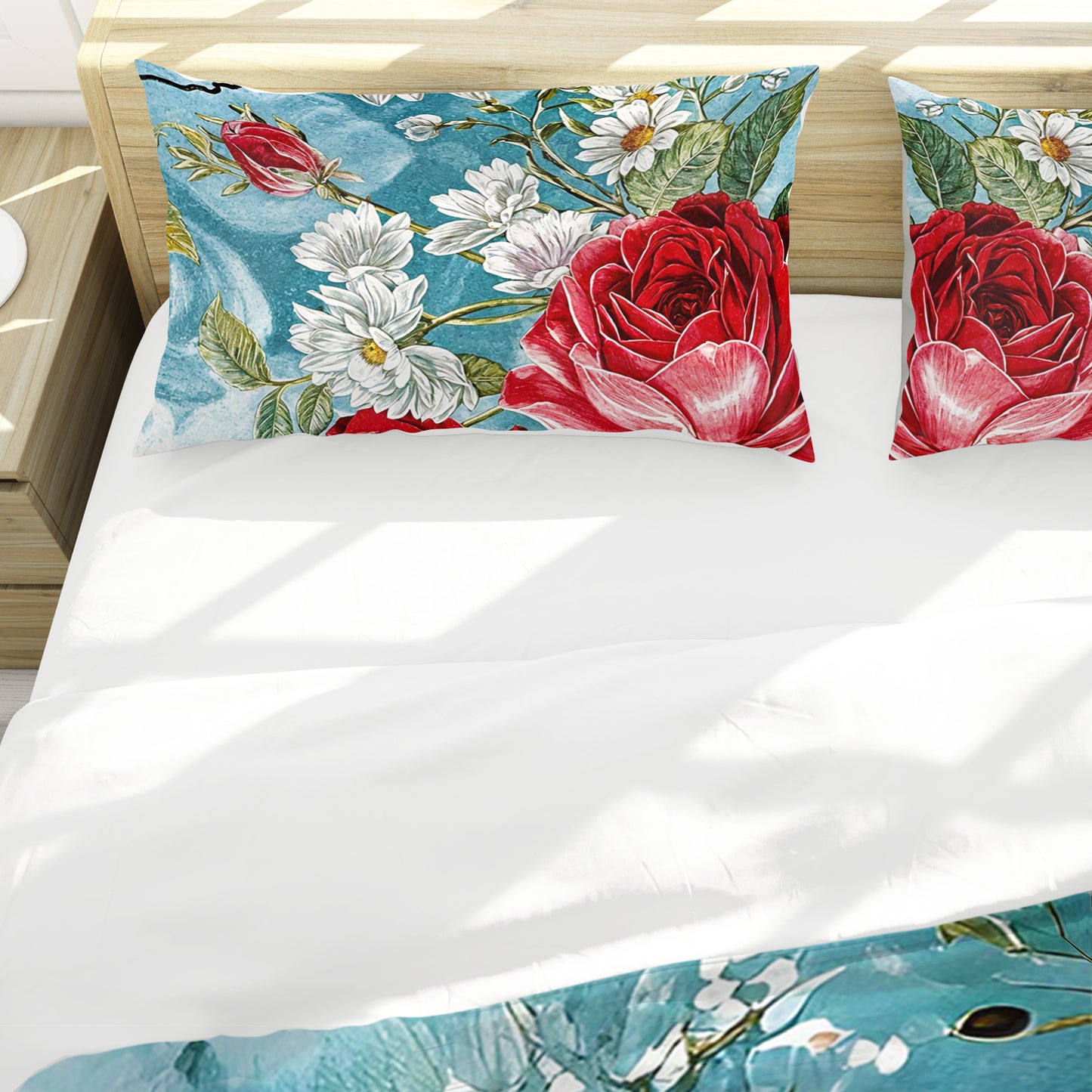 Summer in Soft Blue Duvet Cover Set