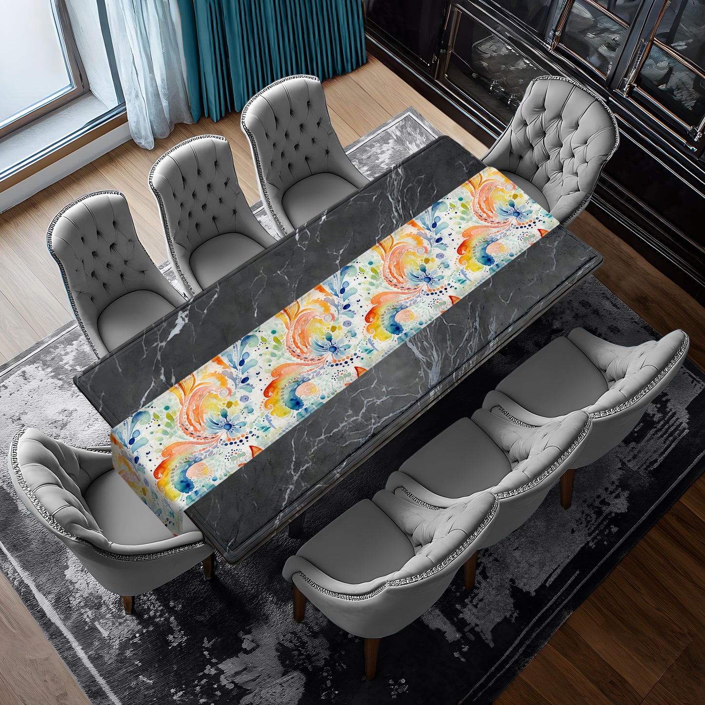 Sunbathed Leaves Table Runner