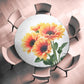 Sunflower Round Tablecloth by Wikus Schalkwyk