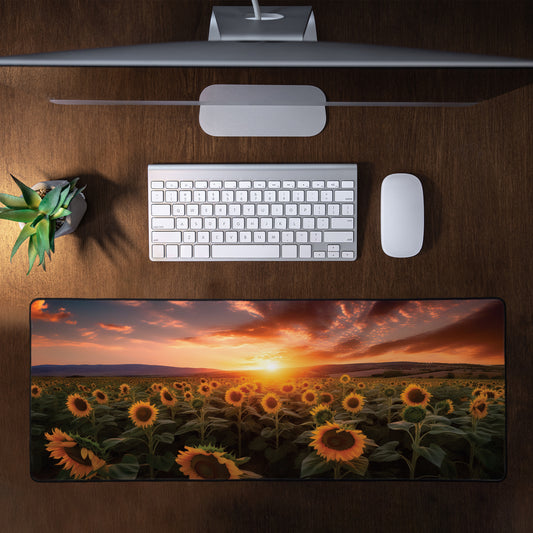 Sunflower Fields Large Desk Pad