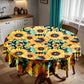 Sunflowers In Full Bloom Round Tablecloth