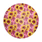 Sunflowers on Pink Background Round Tablecloth