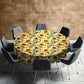 Sunflowers on White Background Round Tablecloth