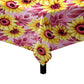 Sunflowers on Burgendy Square Tablecloth