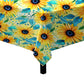 Sunflowers on Yellow Square Tablecloth