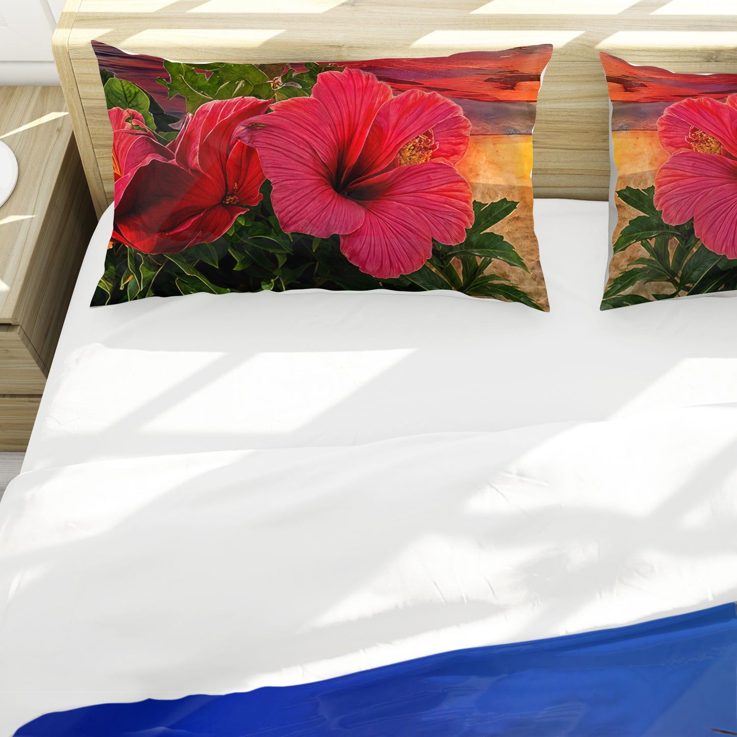 Sunlit Dolphin Splash Duvet Cover Set