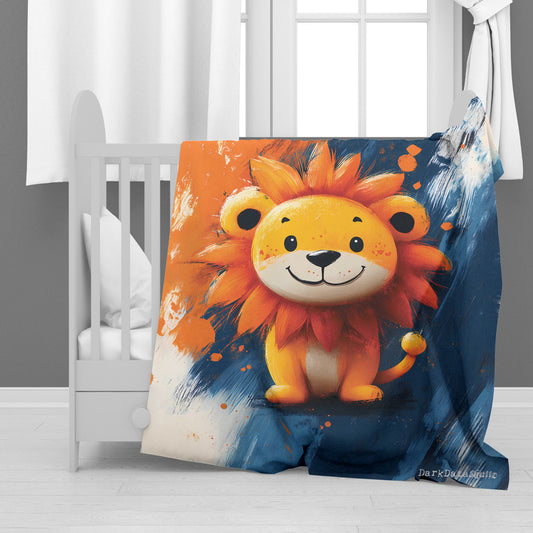Sunny Lion Minky Blanket by Wikus Schalkwyk