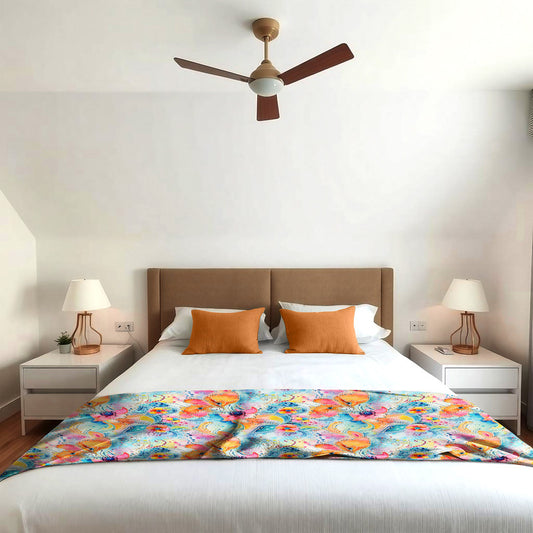 Sunny Paisley Light Bed Throw