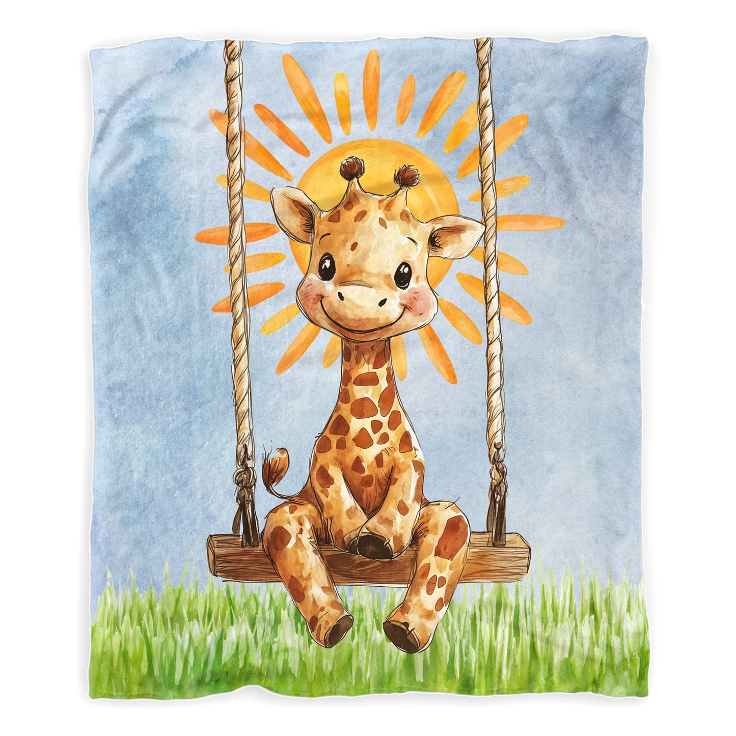 Sunny Giraffe Baby Fleece Blanket