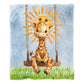 Sunny Giraffe Baby Fleece Blanket