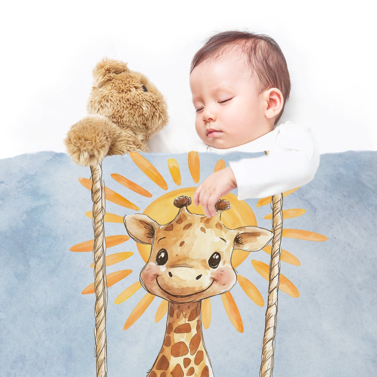 Sunny Giraffe Baby Fleece Blanket