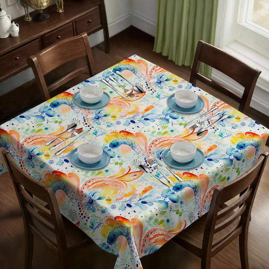 Sunny Leaves Square Tablecloth