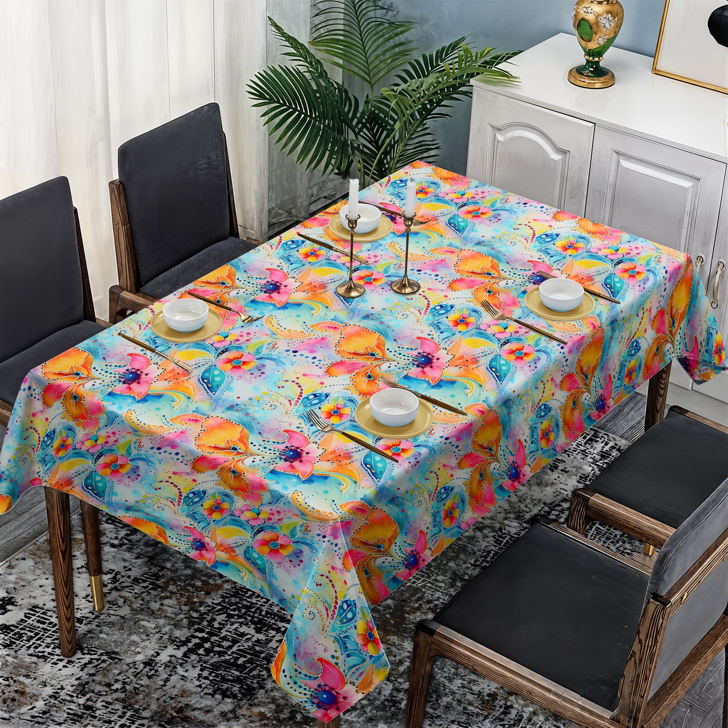 Sunny Paisley Rectangle Tablecloth