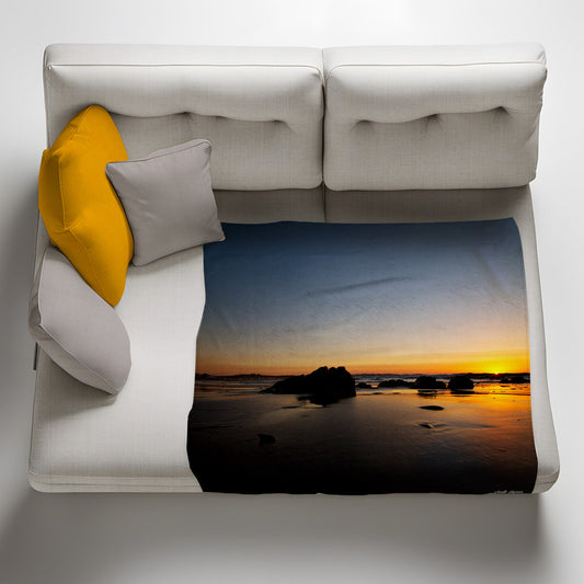 Sunset at Parternoster Light Weigt Fleece Blanket By Anette Heymans