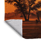 Sunset in the Kgalagadi Light Weight Fleece Blanket By Fanie Heymans