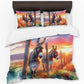 Sunset Donkeys Duvet Cover Set