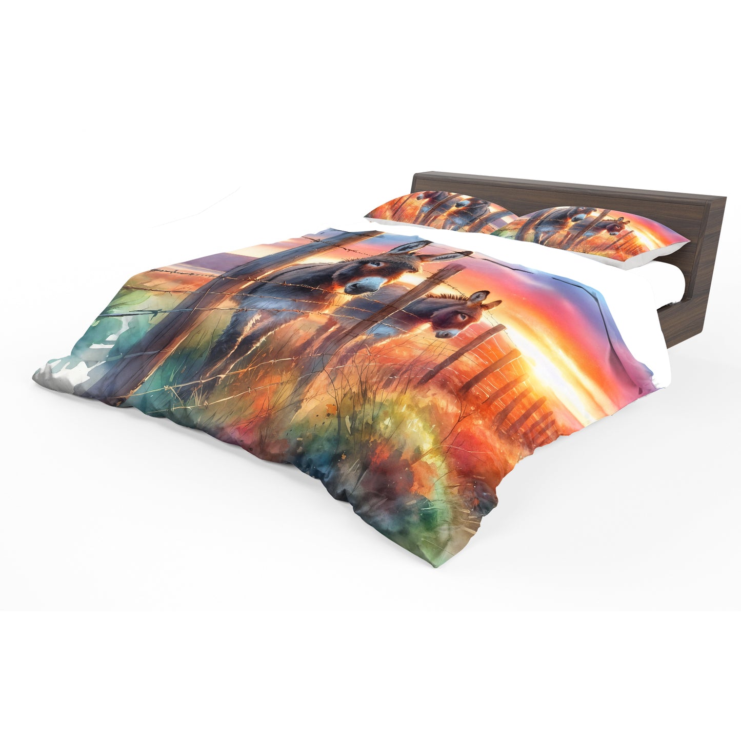 Sunset Donkeys Duvet Cover Set