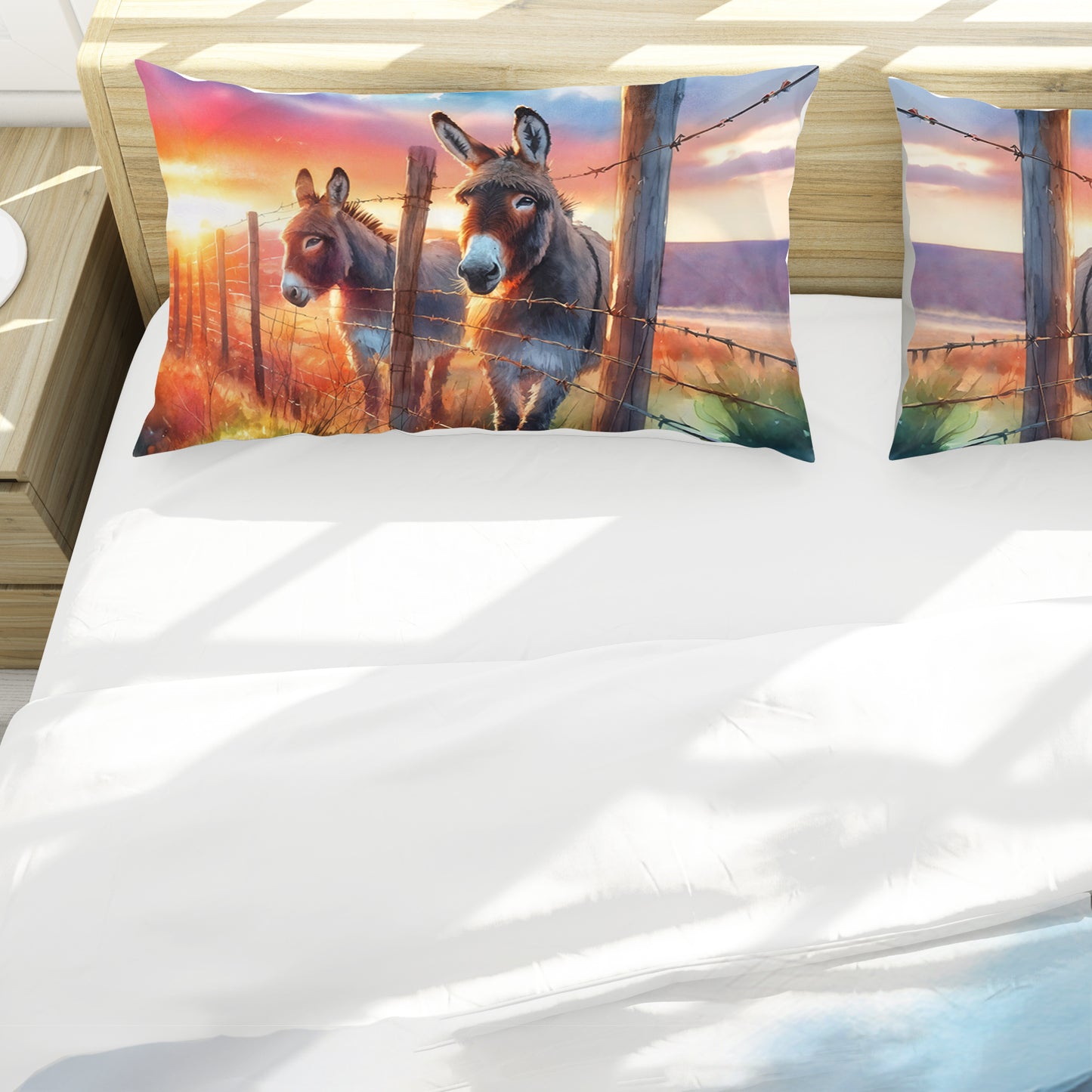 Sunset Donkeys Duvet Cover Set