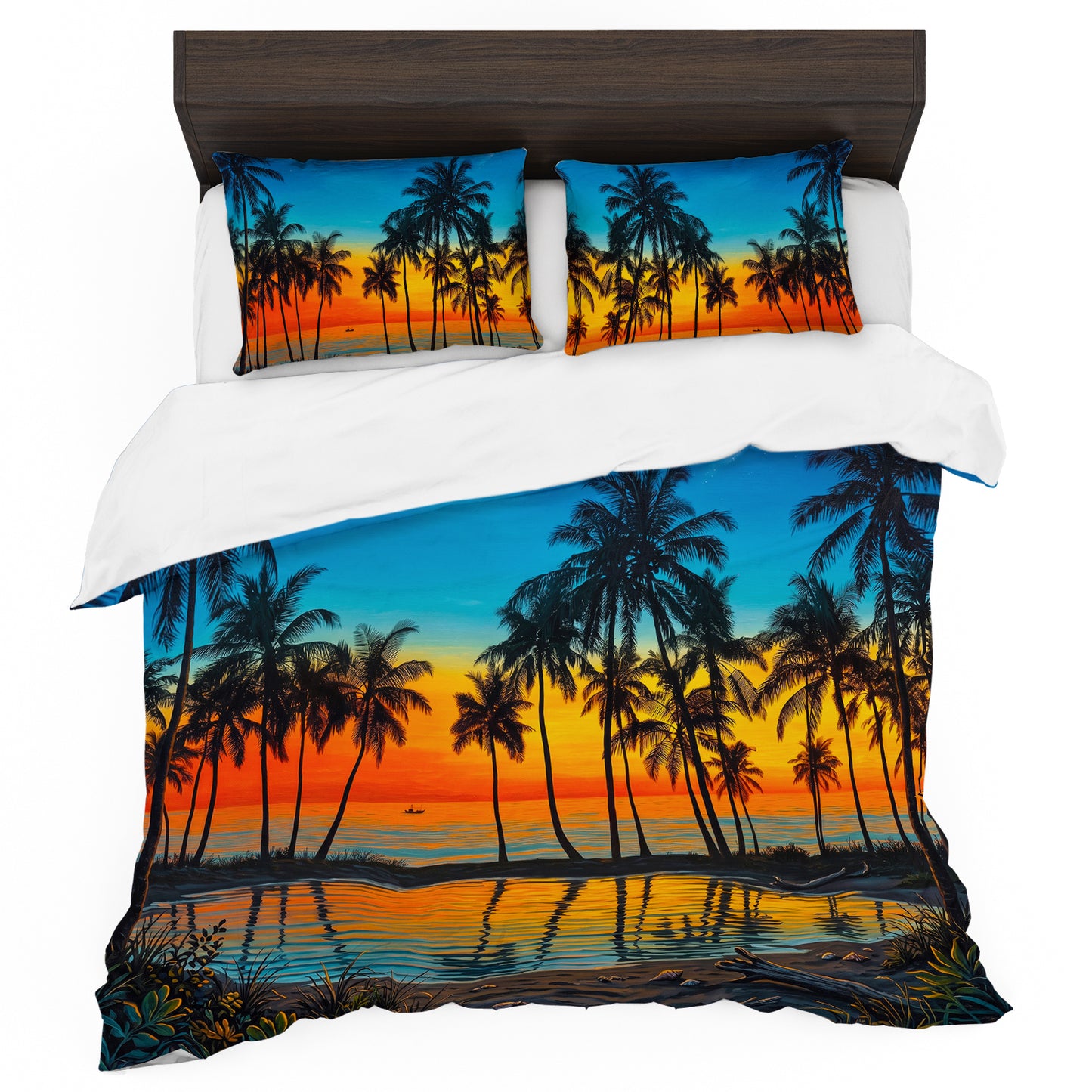 Sunset Palms Duvet Cover Set