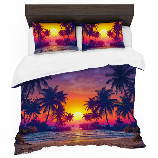 Sunset in Paradise Duvet Cover Set
