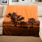 Sunset in the Kgalagadi Light Weight Fleece Blanket By Fanie Heymans