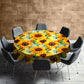 Sunshine on Sunflowers Round Tablecloth