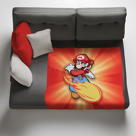 Super Mario Light Weight Fleece Blanket