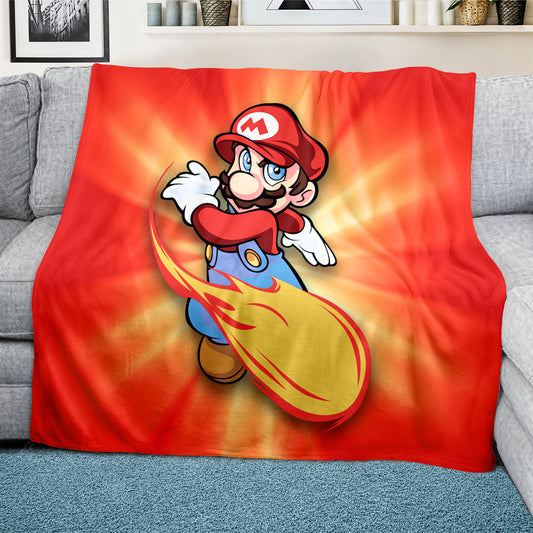 Super Mario Light Weight Fleece Blanket