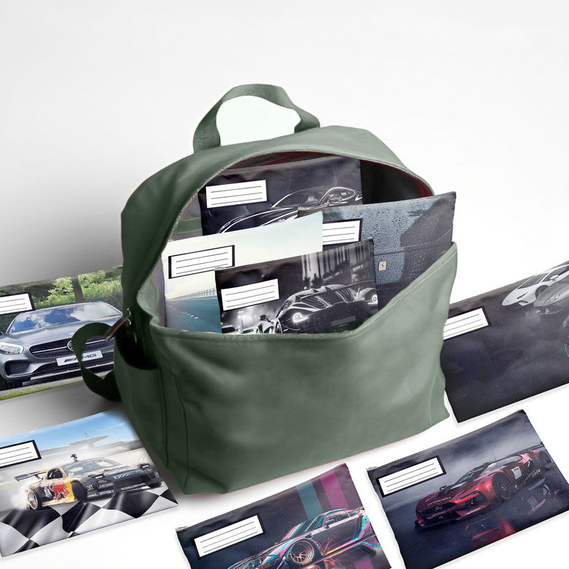 Supercars Subject Savvy Book Bags Set 9