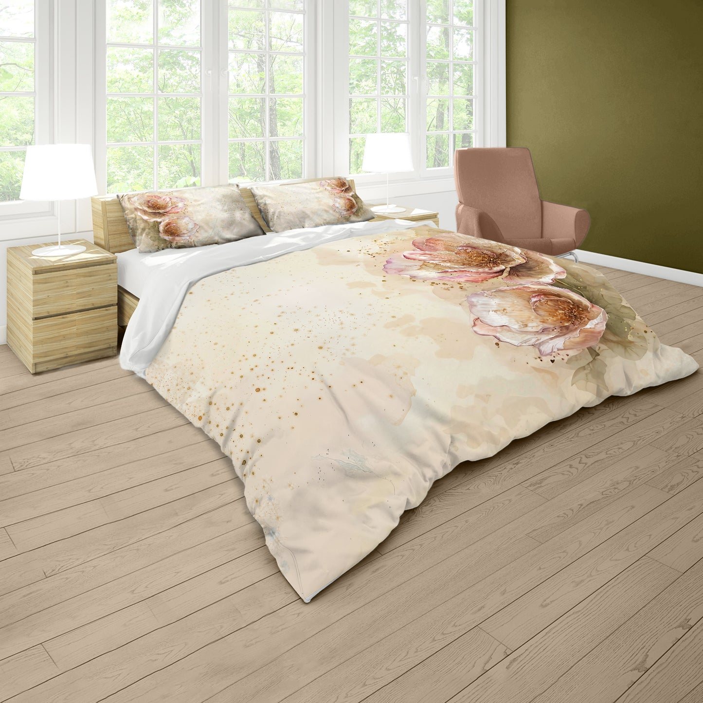 Superior Rose Duvet Cover Set
