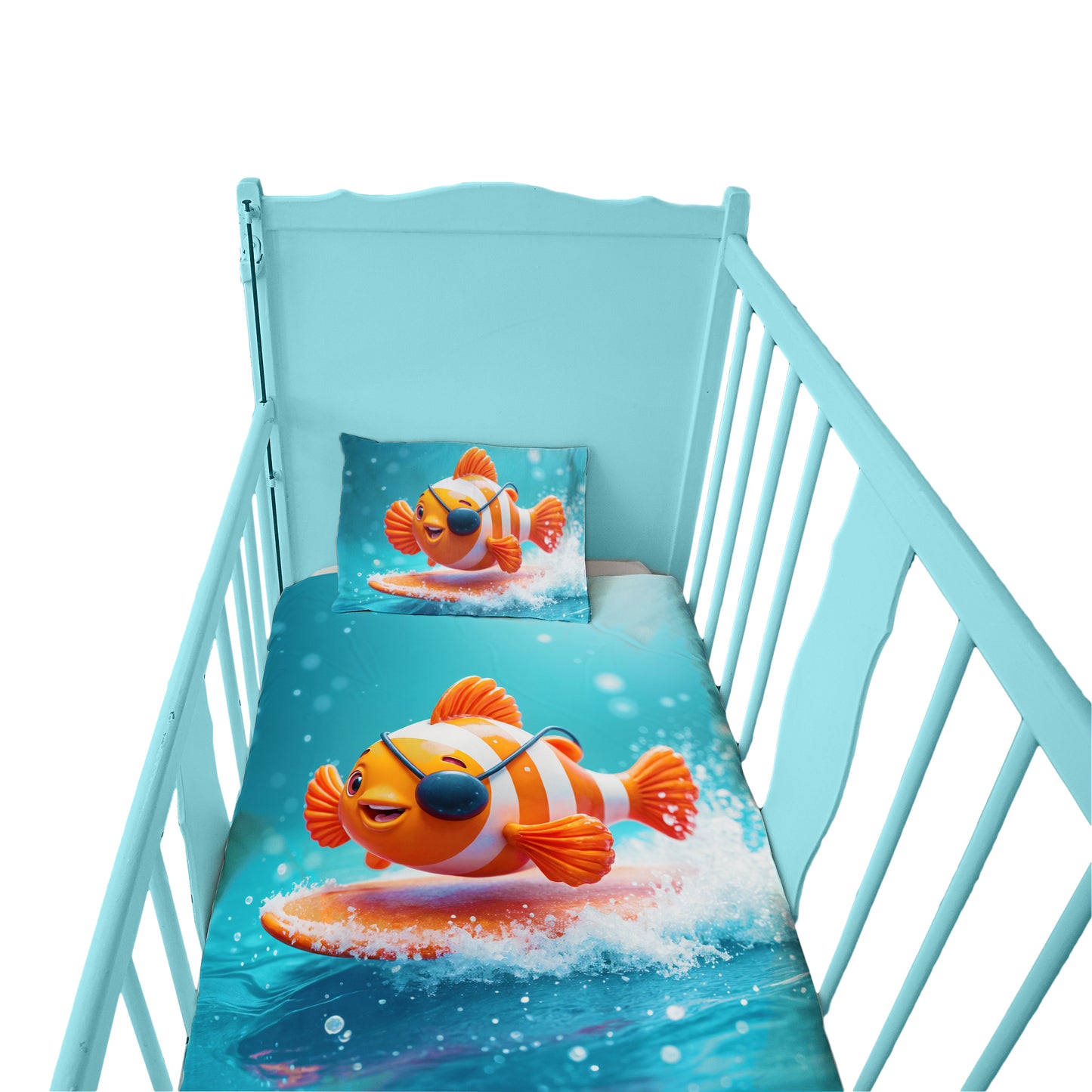 Surfing Clownfish Cot Set