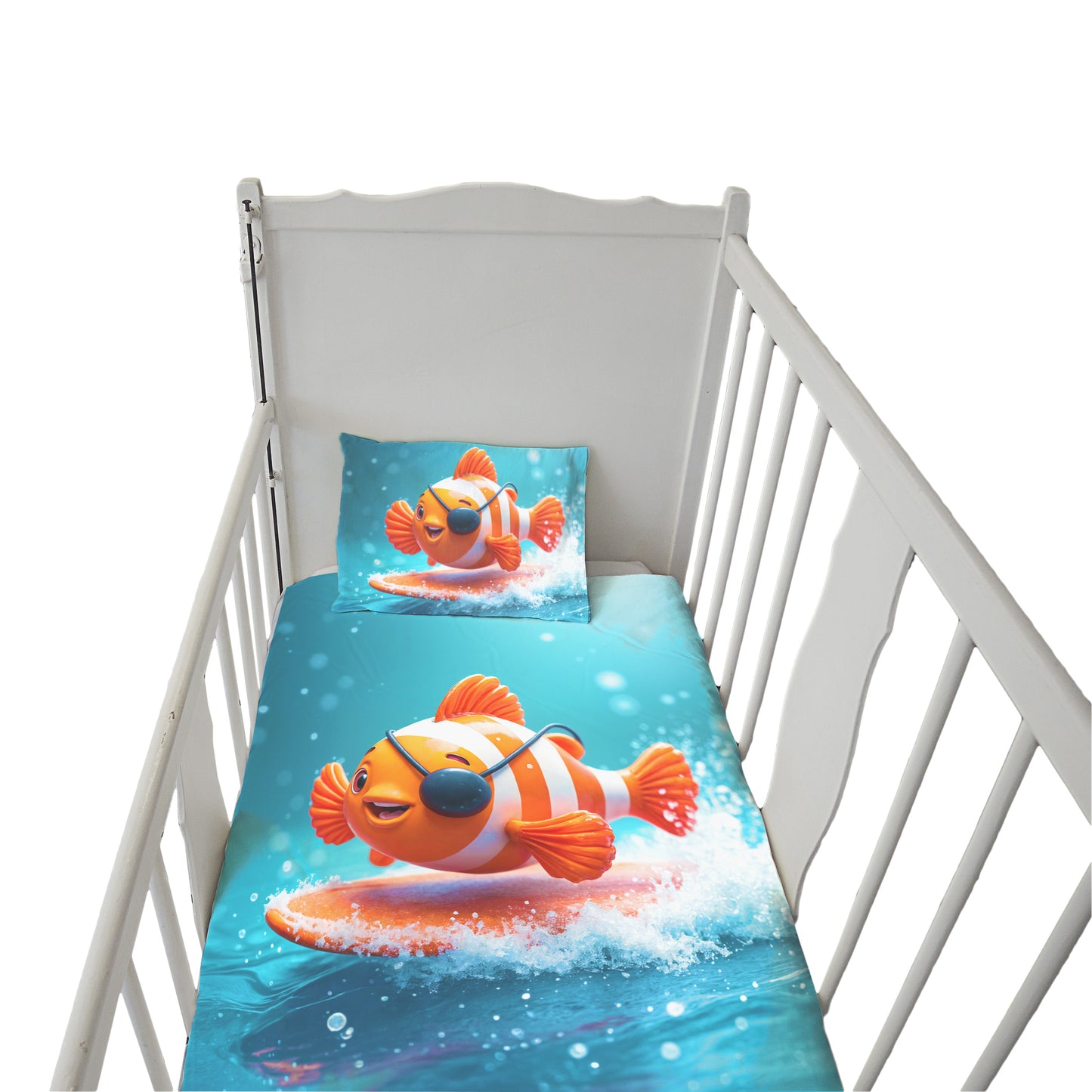 Surfing Clownfish Cot Set