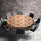 Subtle Peach Peonies Round Tablecloth